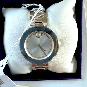 NWT Movado BOLD Silver Watch